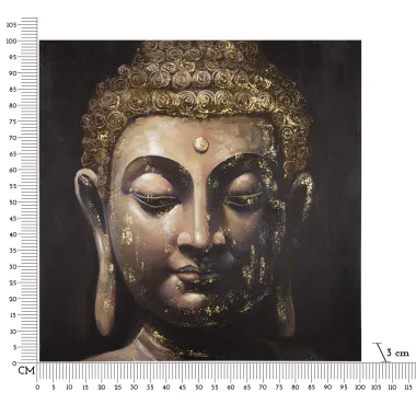 OBRAZ NA PŁÓTNIE BUDDA -B- 100X3X100 cm